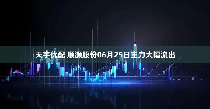 天宇优配 顺灏股份06月25日主力大幅流出